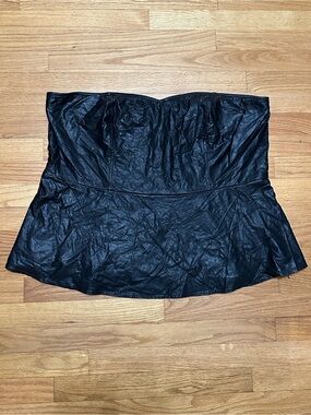torrid Black Faux Leather Top